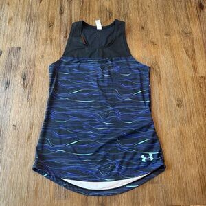 3/20$ Under Armour Girls Purple and Black Wave Athletic Tank Top size Small